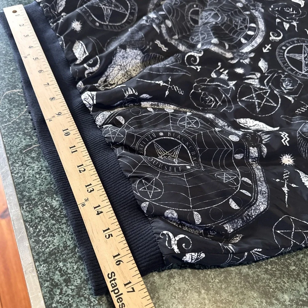 Blackcraft Cult Occult Skullcraft Lightweight Bomber Jacket AOP Dark Goth